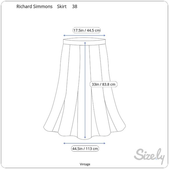 Richard Simmons Signatures Vintage Turquoise Button-Front Drop Waist Skirt 38 - Picture 8 of 9